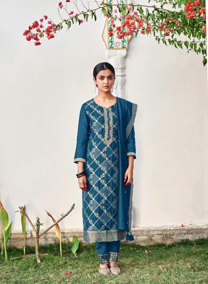 Banaras 3 By Four Buttons Readymade Salwar Kameez
